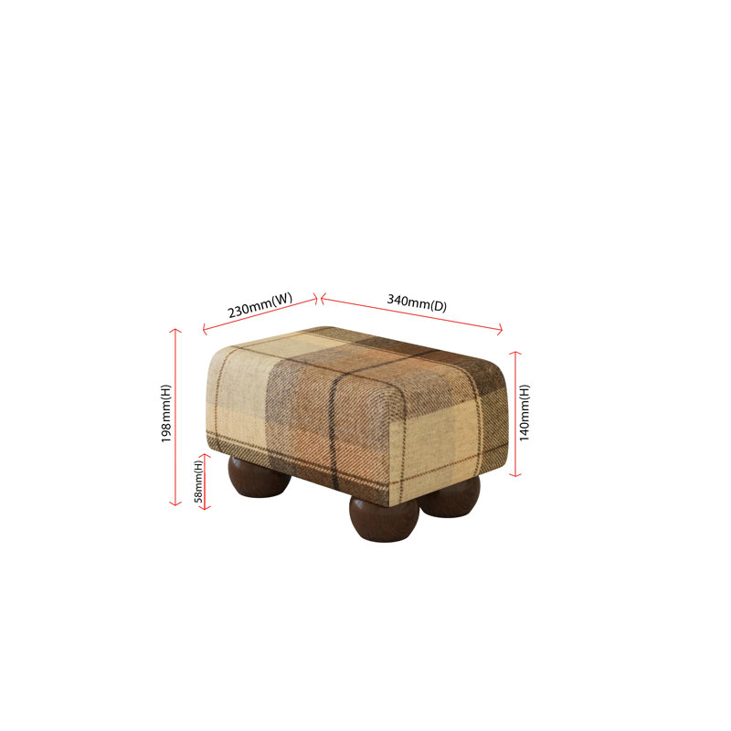 Manufactured Wood Accent Stool, Mahogany