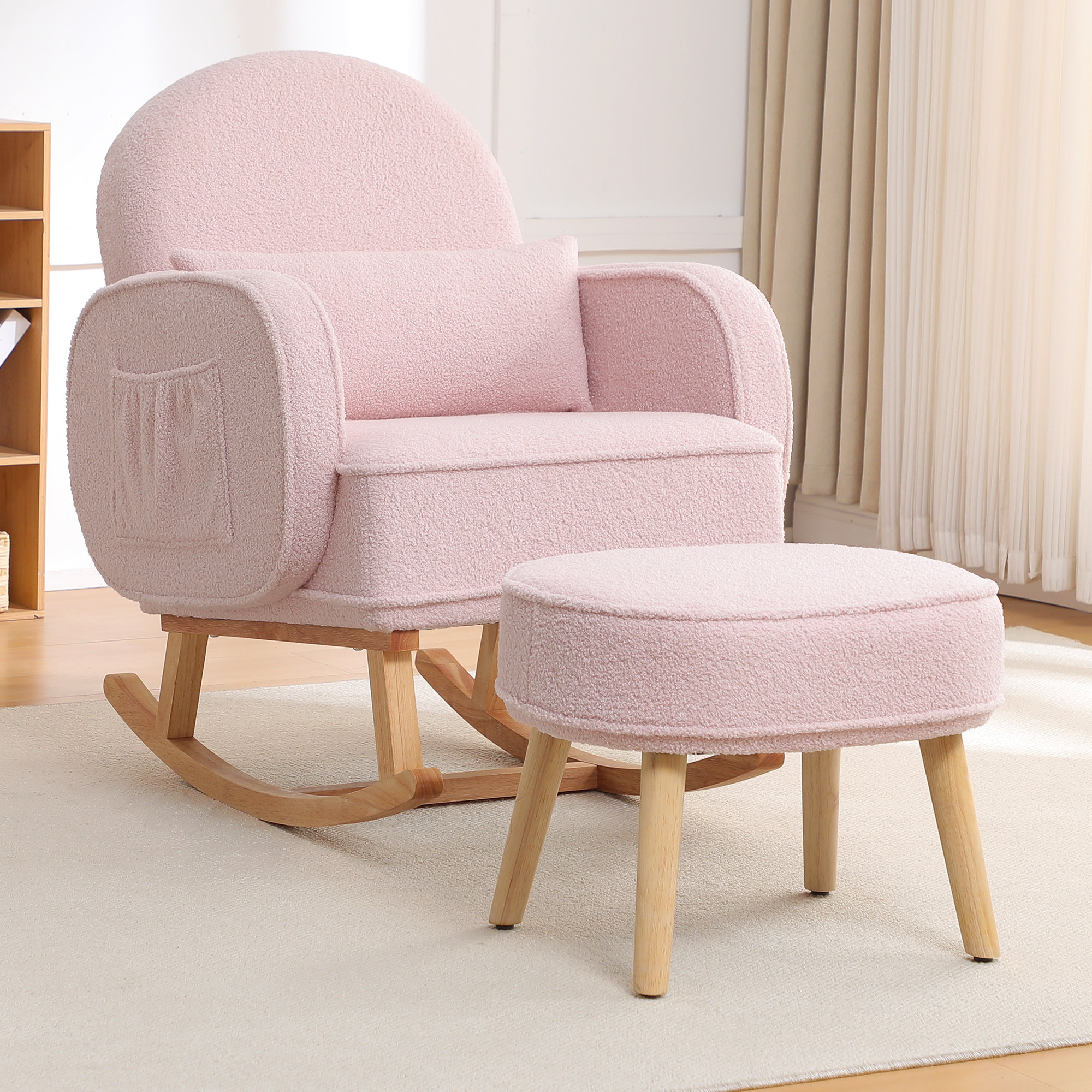 Isabelle & Max™ Upholstered Teddy Rocking Chair With Ottoman & Reviews ...