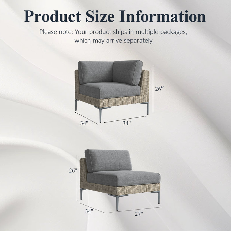 Sectional Seating Group, Dark Grey
