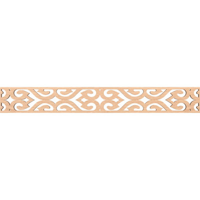 46 1/4"W x 6"H x 3/8"T Keene Fretwork Moulding, Red Oak