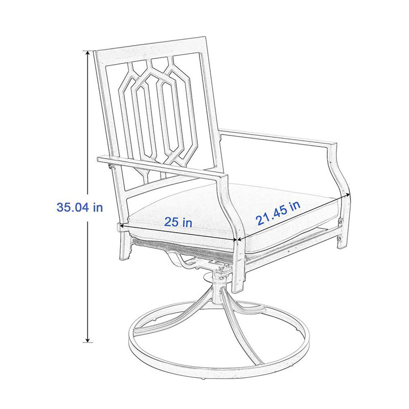 Ensemble de salle à manger rectangulaire avec coussins 59,84 po Leonard