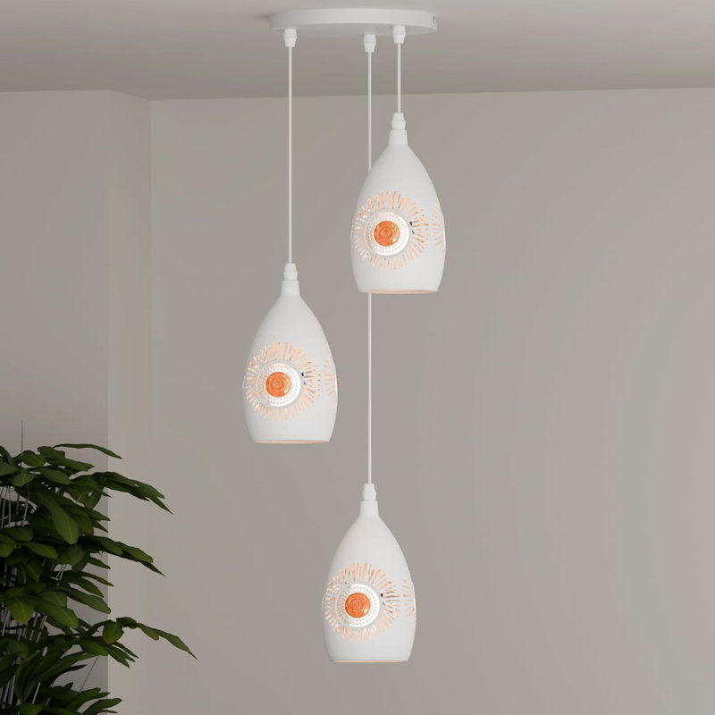 Annaluiza 3 - Light White Cluster Pendant