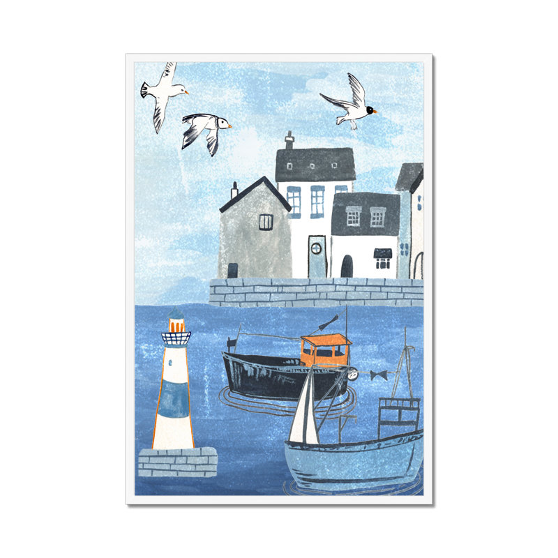 Sailors Rest IV by Melissa Wang - Painting, 95cm H x 65cm W, White Framed Paper Print