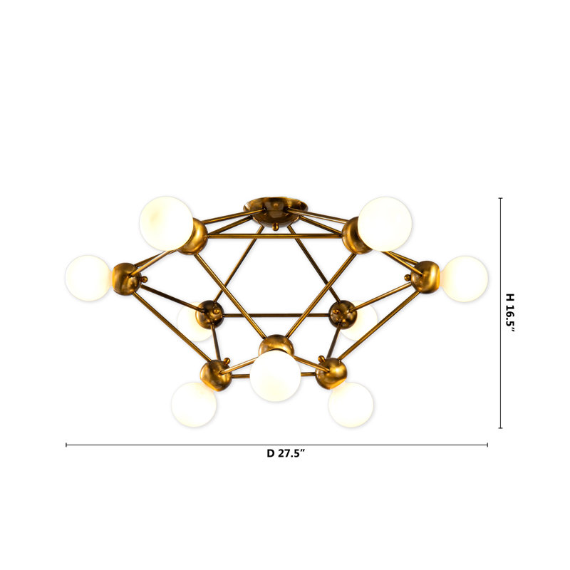 Plafonnier encastré 9 lumières