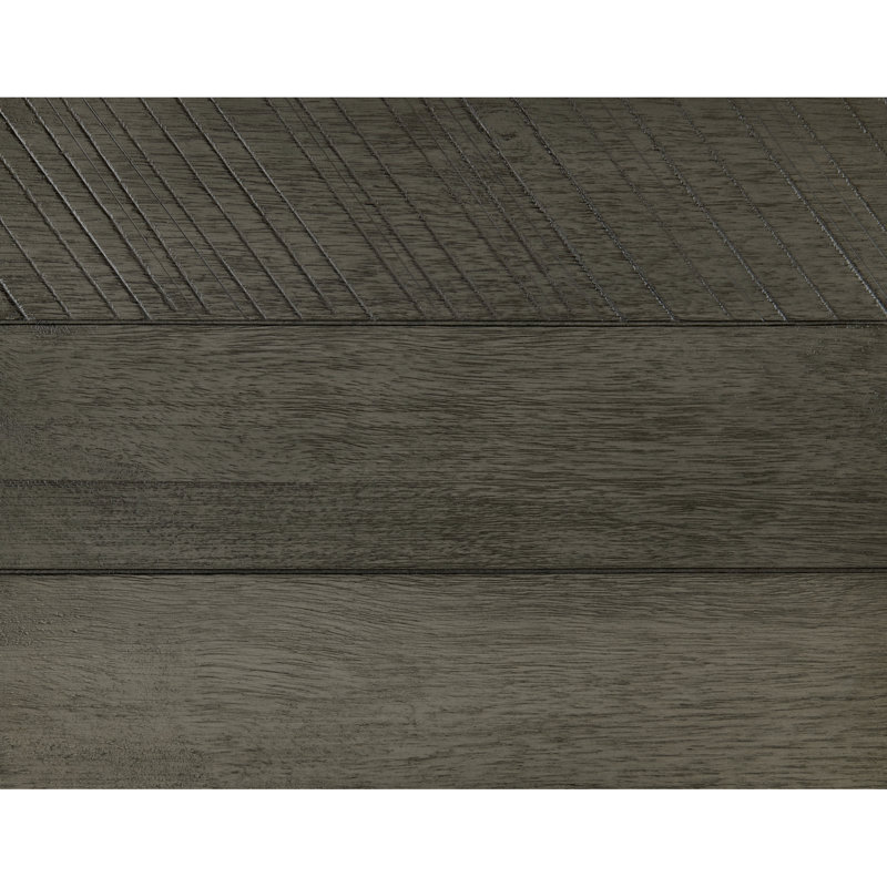 Table de chevet grise à trois tons dans les meubles de chambre à coucher - Ensemble de placage avec finition moderne et pieds en métal
