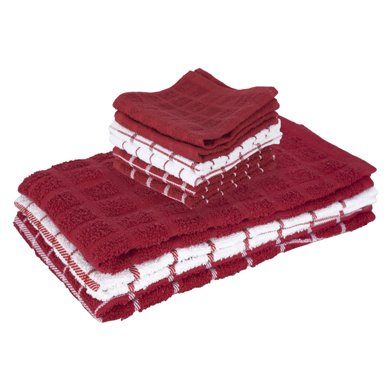 Cotton Kitchen Towel Linen Set, Paprika Red