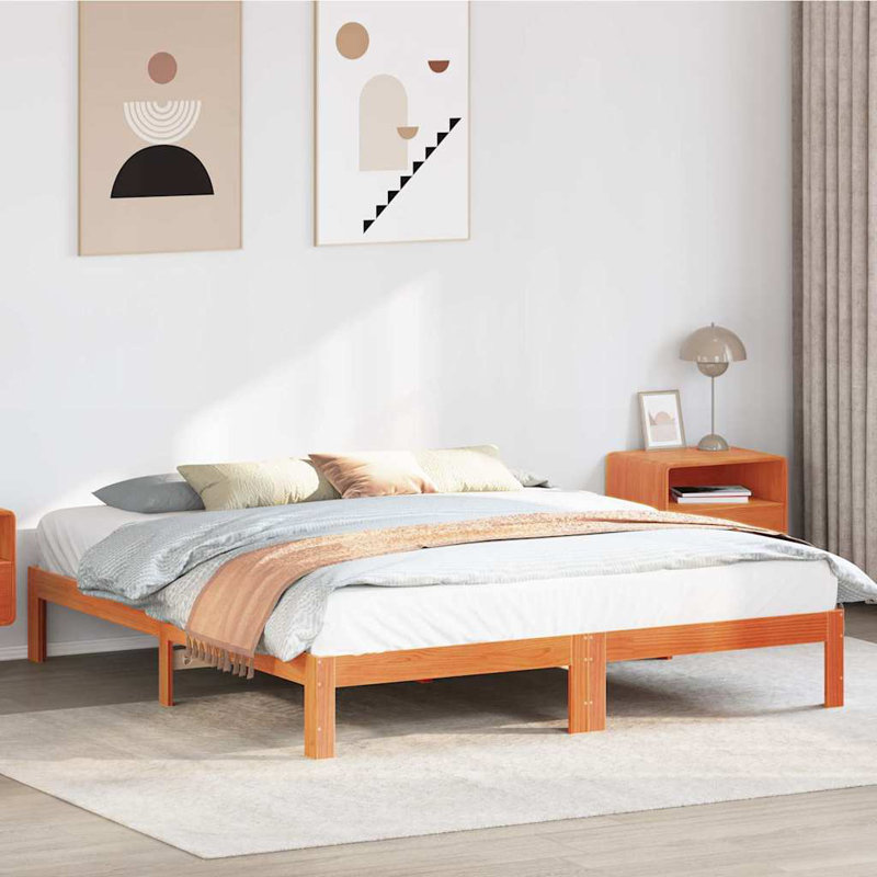Solid Wood Bed, European King (160 x 200 cm)