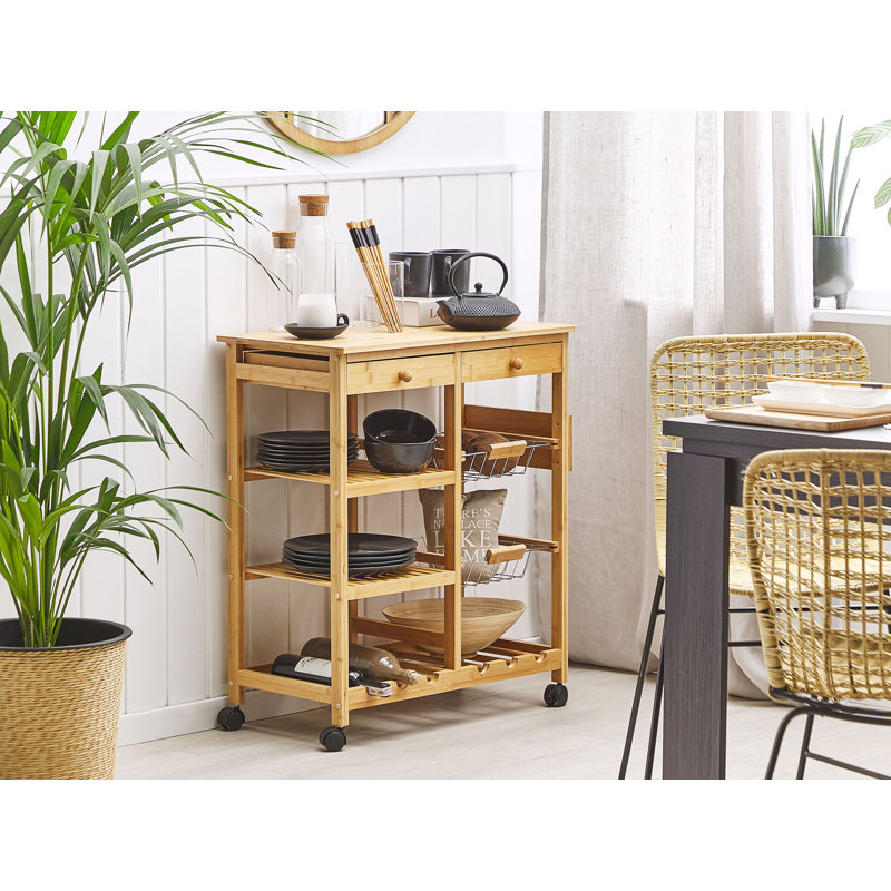 Scottie Solid Wood Bar Cart