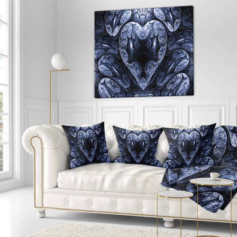 Coussin abstrait abstrait et mystique, 16 po x 1 po, Carré