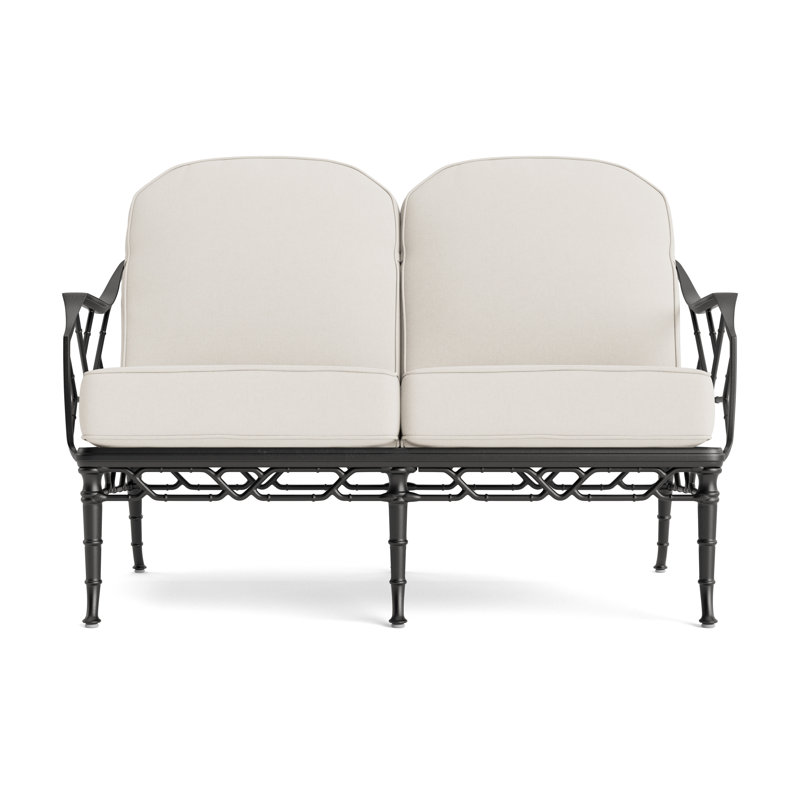 Calcutta Outdoor 2 - Seat Loveseat, Fusion Natural, Textured Pewter