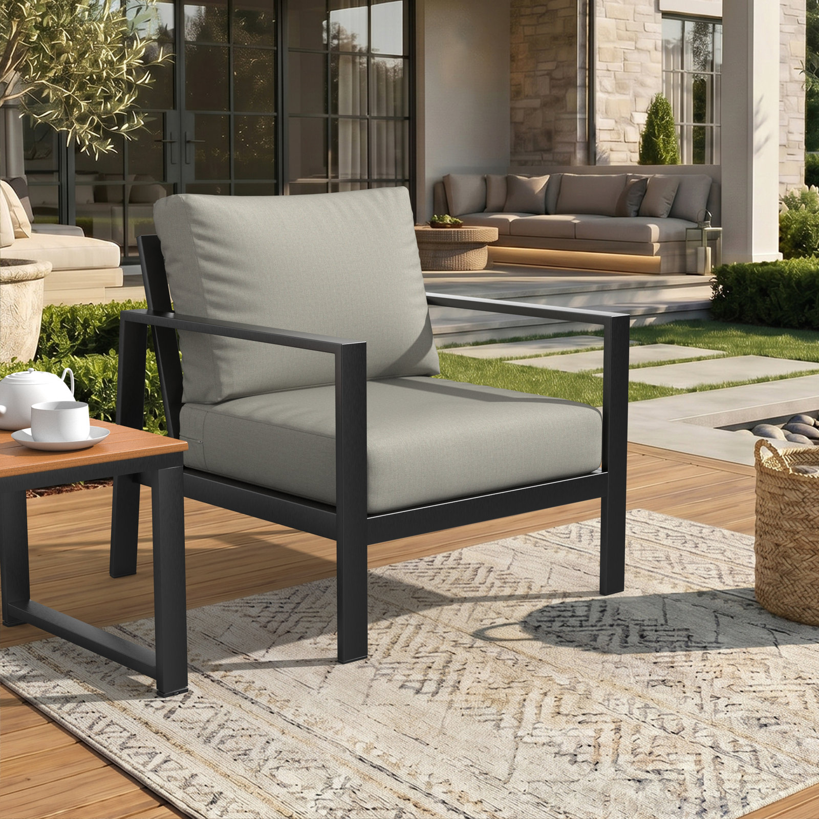 Lani 24" Sunbrella® Seat and Back Cushion, Sunbrella® Play Sage