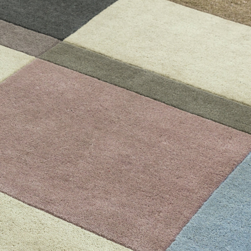 Yahir Geometric Wool Hand Tufted Area Rug, Runner 66 x 200cm