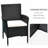 2 PCS Rattan Wicker Dining Chairs With Cushions And Anti-Slip Foot, Patio Stackable Chairs Set For Backyard, Garden, Lawn, Dark Coffee