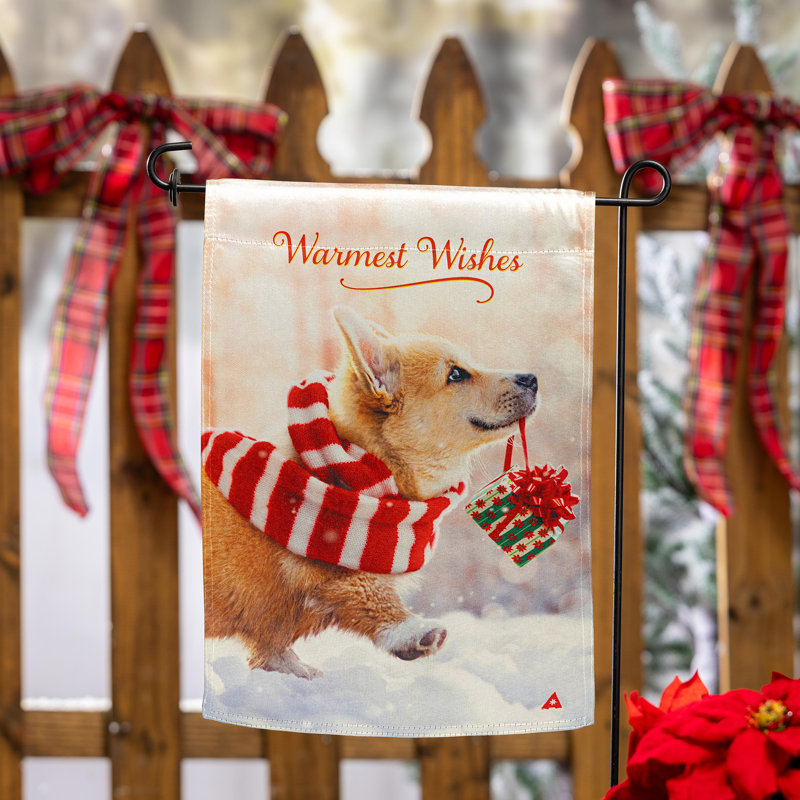 Drapeau de jardin majestueux Corgi Luster
