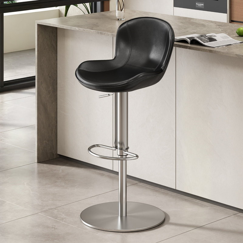 Chaise à dossier plein noir et argent (lot de 4), Noir, 4