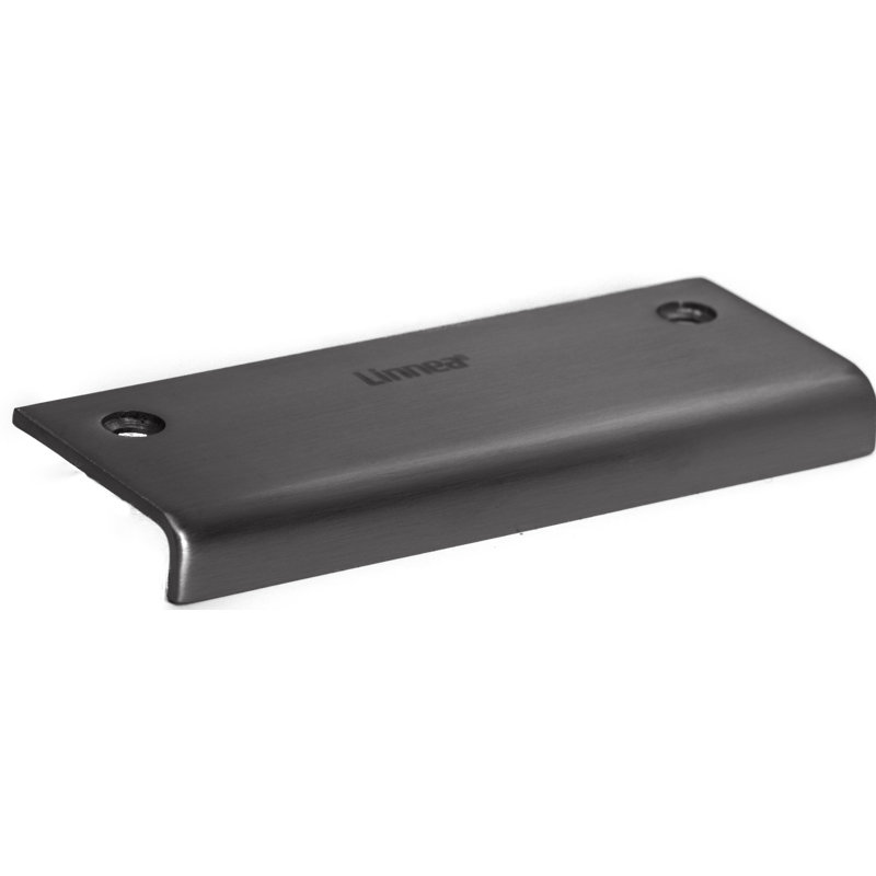 Top Mount Cabinet Finger Edge Pull, Satin Brass, 7 2/25"