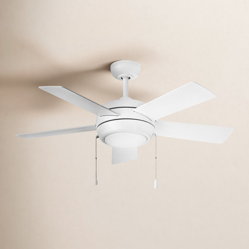 42'' Ceiling Fan with LED Lights, Chalk White with Chalk White Blades