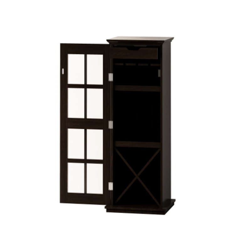 Armoire de rangement simple en bois massif et manufacturé (H 50,2 po x l 17,32 po x P 15,24 po)