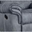 Fauteuil inclinable à bascule en velours gris bicolore-409487705