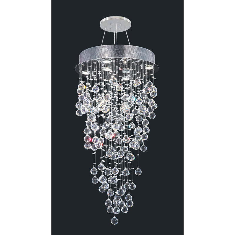 Crystal Rain 6 - Light Pendant, Swarovski Spectra