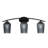 Kurve 3 Light Bath Bar With 5" Textured Glass-100385306-100385307
