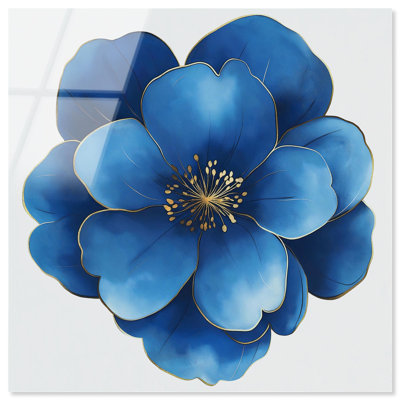Décoration murale en acrylique Blue Brilliance I par Art Remedy, prête à être accrochée