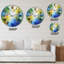 Color Dances - Horloge murale moderne surdimensionnée-73156631