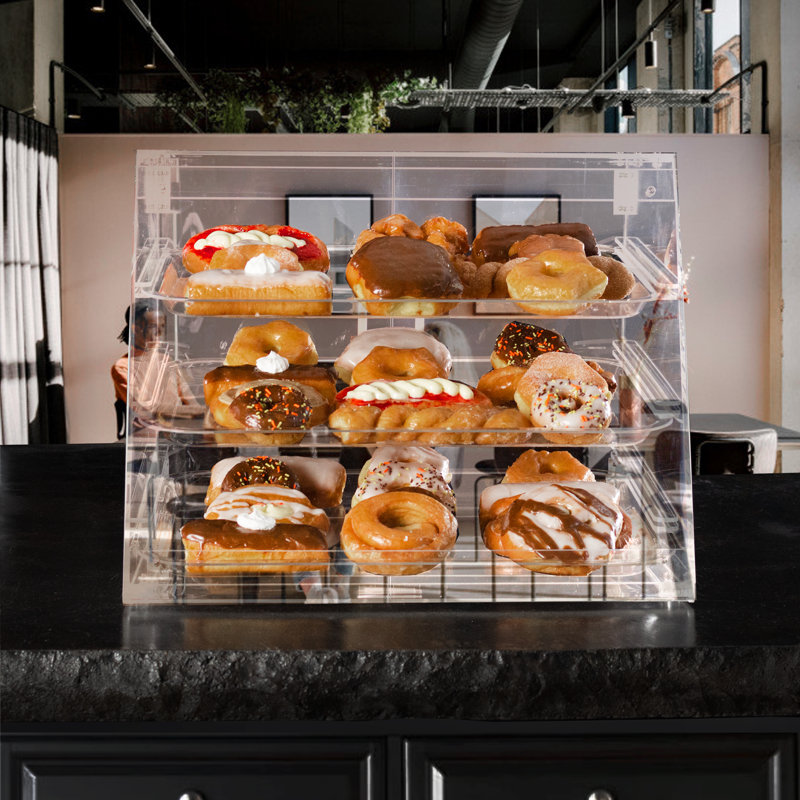 Modern Polished Acrylic Tiered Pastry Tray Display