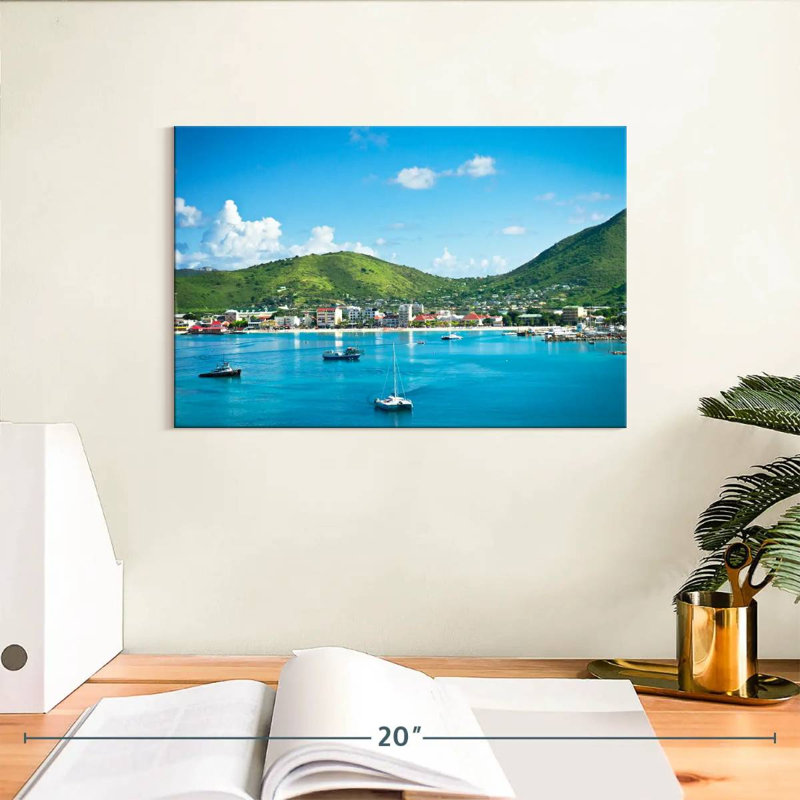 Gillard Scenic, paysage marin de Saint-Martin, H 8 po x l 12 po