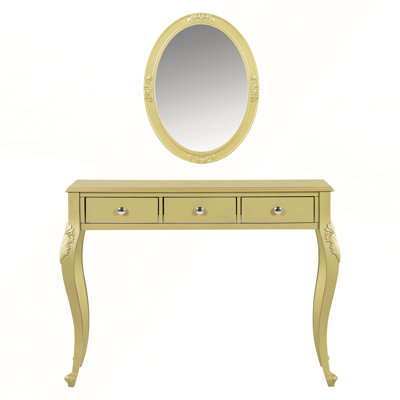 Coiffeuse 47 po avec miroir, lumières, rangement et luminosité réglable