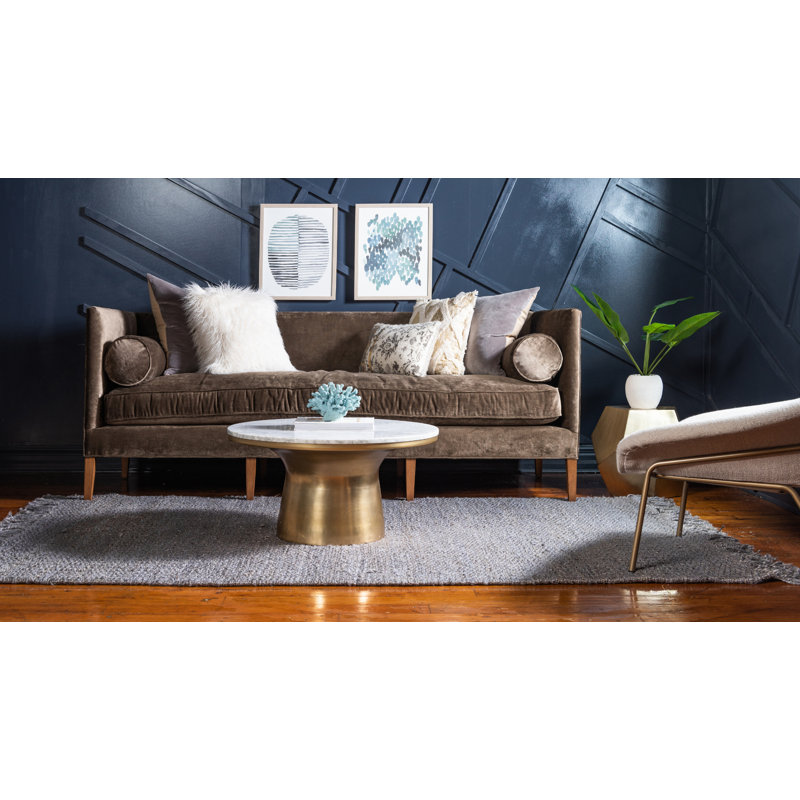 Tapis ivoire noué à la main Gelman, Grey, Rectangle 9 pi x 12 pi 2 po