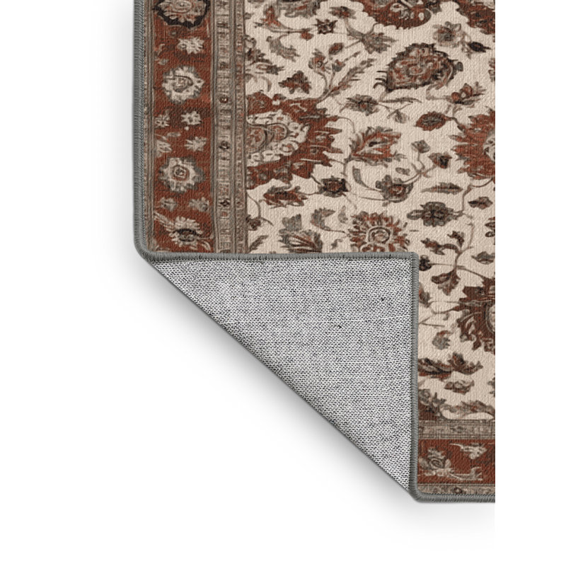Machine Washable Persian Gray Area Rug, Square 4'