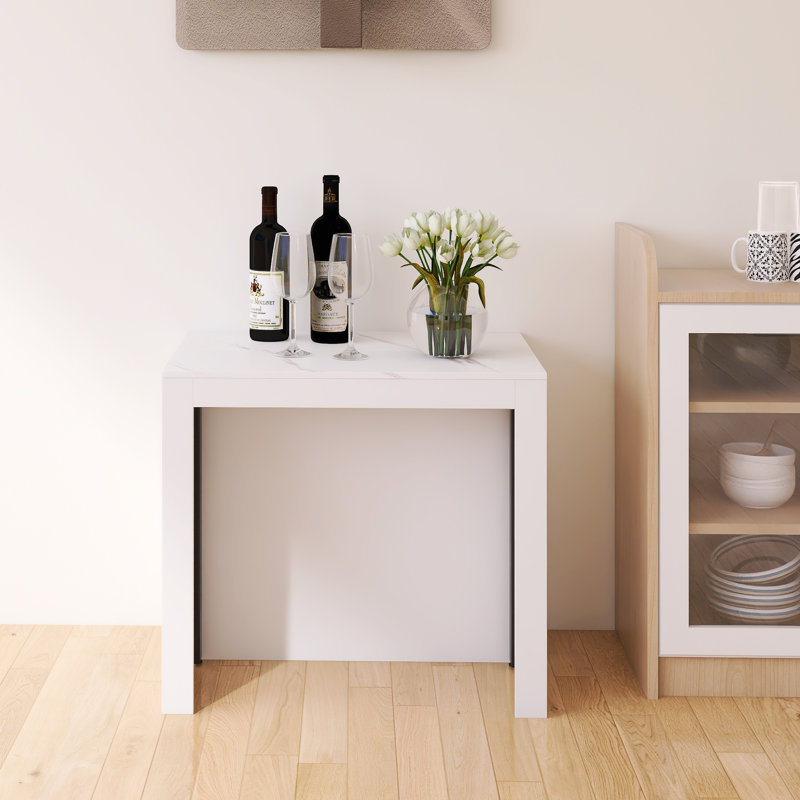 Table de salle à manger extensible 118,11 "multifonctionnelle avec prise et rangement