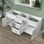 Armoire de salle de bain autoportante blanche 72 po x P 21,5 po x H 33,44 po-2024146068