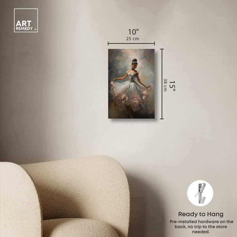 «Princess Her Self Canvas» par Art Remedy, Toile tendue, H 15 po x l 10 po