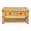 Coffee Table with Storage 2 Drawer Solid