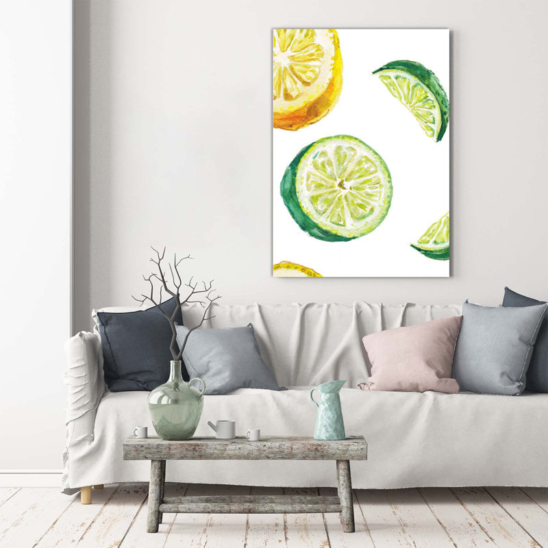 Limes And Lemons 1 Piece Wrapped Canvas Wall Art