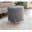 Connell 43cm Wide Round Solid Colour Standard Ottoman-590240426