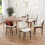  Ensemble de 2 chaises de salle à manger en similicuir de style moderne Mid-Century avec structure en bois pour les salles à manger, les cuisines et les salons-1618041928