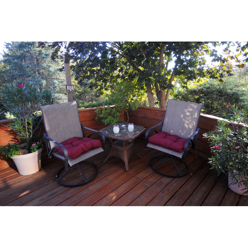 Outdoor 3'' Seat Cushion, Burgundy