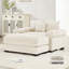 Canapé modulaire surdimensionné avec coussins décoratifs en tissu velours côtelé et repose-pieds-1566129862