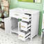 Meuble-lavabo simple autoportant moderne avec lavabo en céramique, rangement spacieux et poignées en métal-2098461448