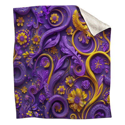 Purple  Swirls Blankets