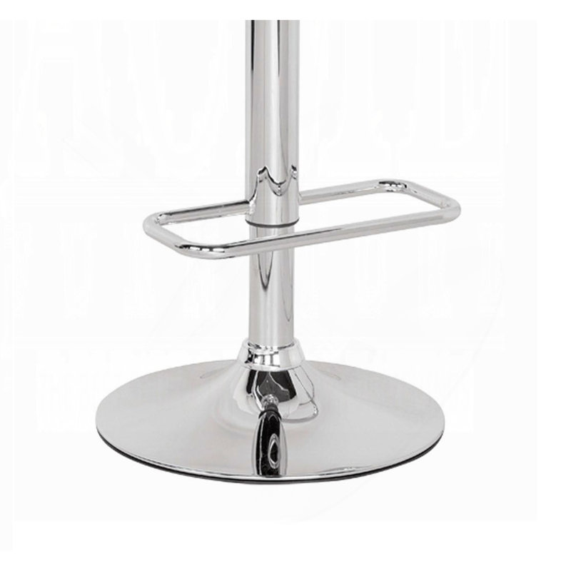 Tabouret de bar à hauteur ajustable avec siège pivotant en acrylique et chrome au design moderne et élégant, Clair