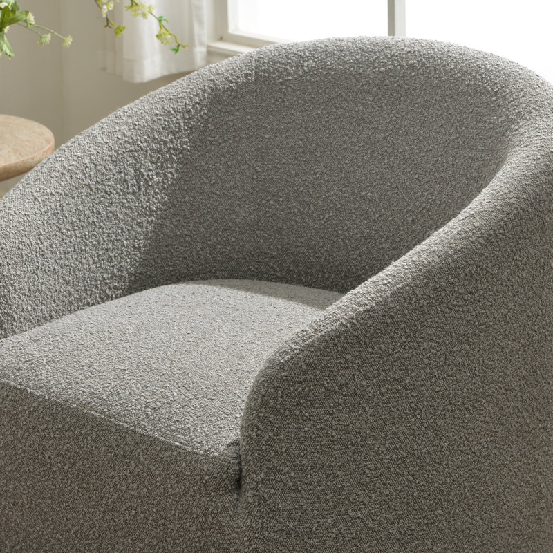 Fauteuil demi-tonneau pivotant 32 po, Gris