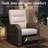 Oversized Wicker Outdoor Swivel Glider Recliner Chair with Cushions-860969932