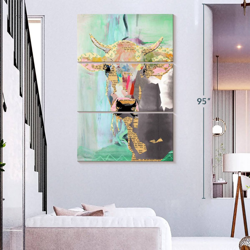 Brampt Cow Collage, 74" H x 48" W