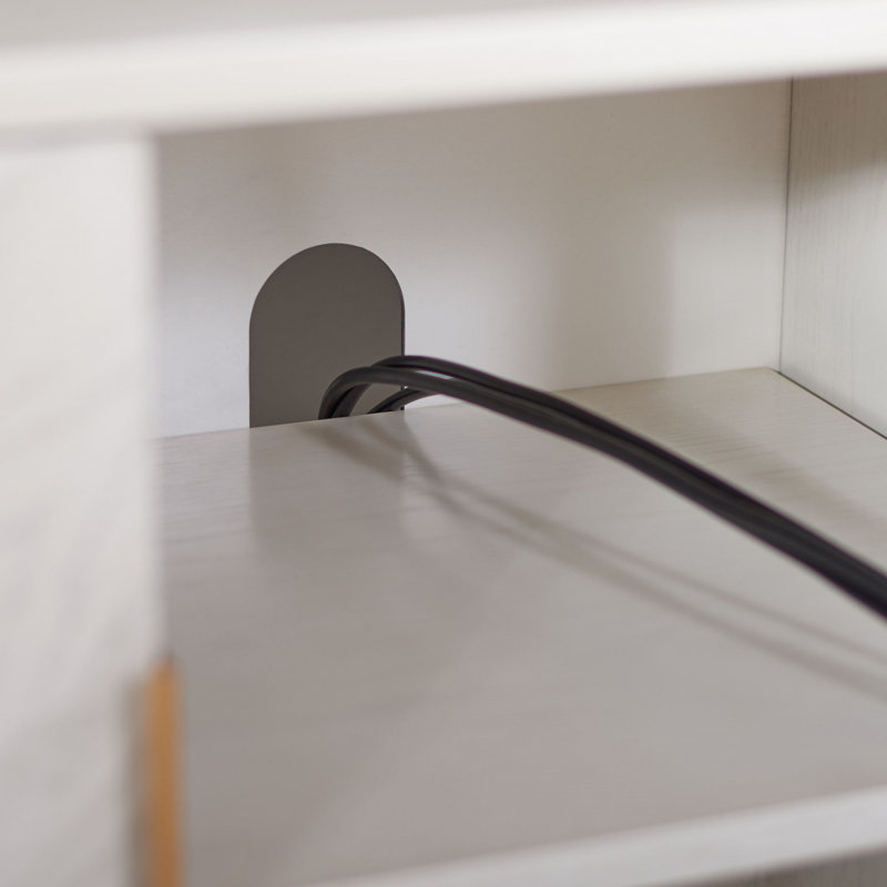 Meuble télé pour téléviseur de 60 po ou moins Folcroft, Blanchir