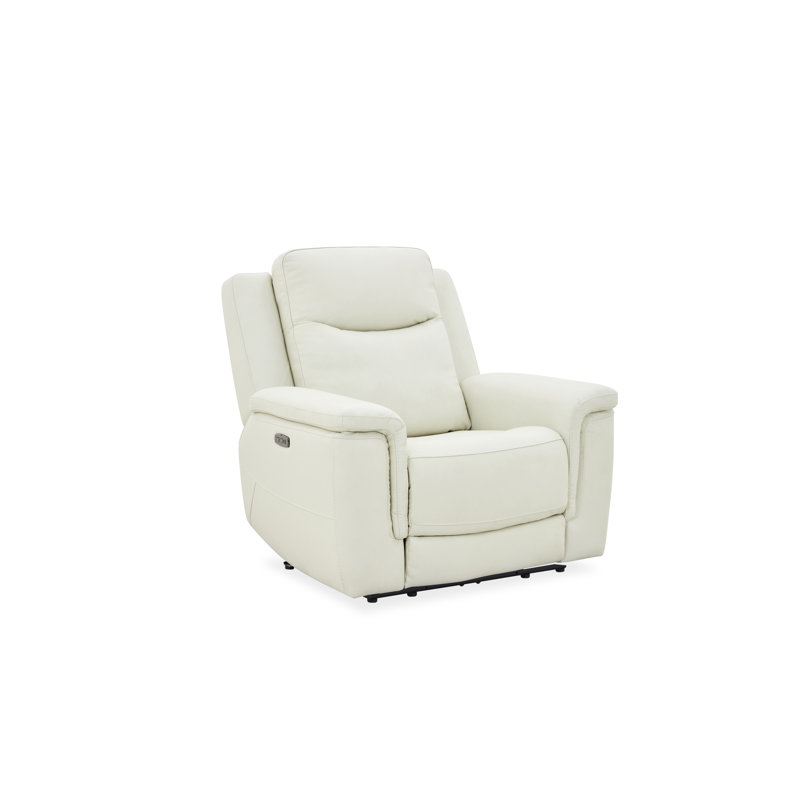 Fauteuil inclinable électrique en cuir nacré Busey