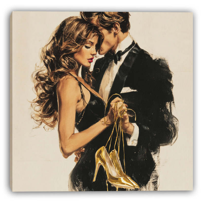 «Golden Night», art mural sur toile tendue, H 30 po x l 30 po